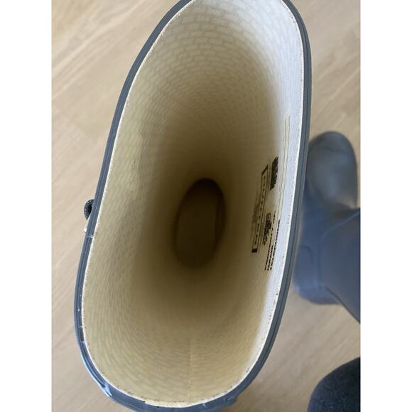 Authentic Hunter Original Tall Gloss Rain Boots Gray Graphite Womens Size 6 - Picture 13 of 15